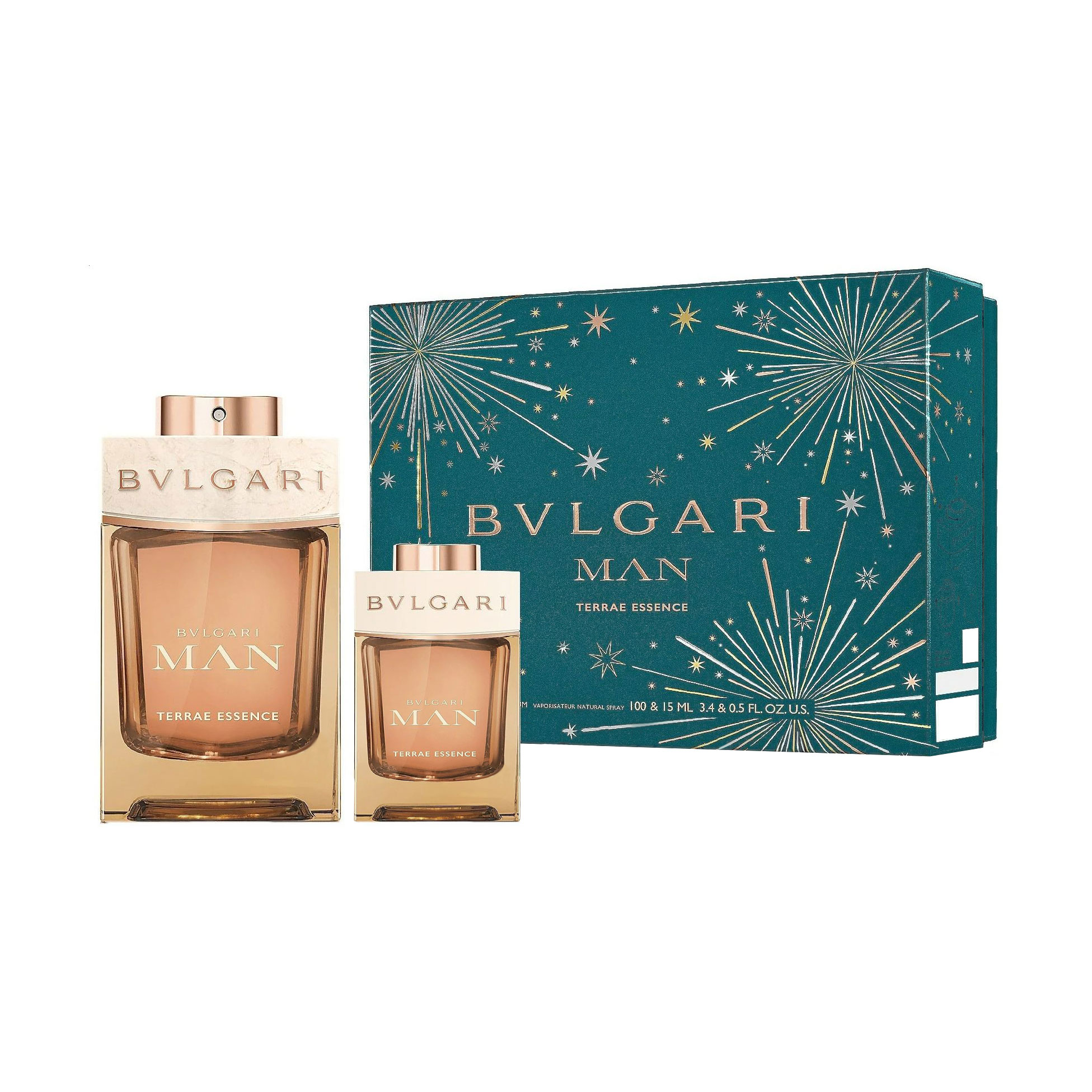 Парфумований набір чоловічий Bvlgari Man Terrae Essence Gift Set (парфумована вода, 100 мл + парфумована вода, 15 мл)